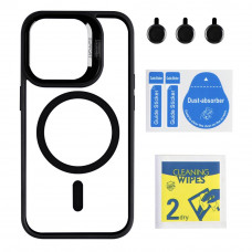 Чохол TPU+PC+Metal Stand Case with MagSafe and Camera Lenses для iPhone 13 Pro