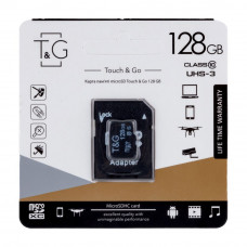 Карта Памяти T&amp;G MicroSDXC 128gb UHS-3 10 Class &amp; Adapter