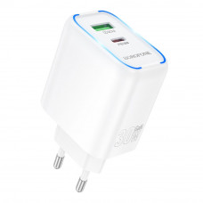 Сетевое Зарядное Устройство Borofone BA89A 1USB-C/1USB PD/QC 30W