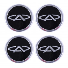 Наклейка на ковпаки Chery (60мм) чорна (4шт)