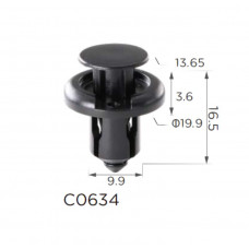 Кліпси C0634 розпірні ACURA, NISSAN, HONDA (91503SZ3003, 91503-SZ3-003, 91503-SZ5-003) (уп.100шт)