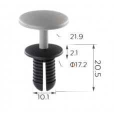 Фіксатор C1428 Mercedes VW Audi (10MM) Grey ( уп. 100 шт.)