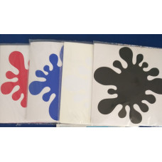 Наліпка "Клякса" чорна (145х150мм) 10шт/уп