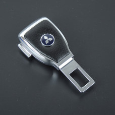 Заглушка ременя безпеки метал "Mitsubishi" (1шт) цинк.сплав + шкіра + вхід під ремінь (№5)