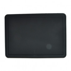 Килимок антиковзаючий ПВХ чорний з бортом 180x130 мм "Соти"