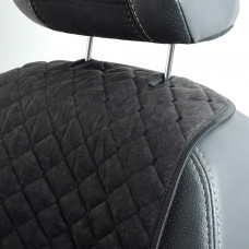 Накидки сидінь "Антара" Чорна - П/К на флісі стьобані ромби