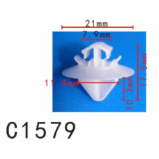 Кліпси C1579 Кріплення молдингів/двері PEUGEOT, CITROEN, FIAT,MERCEDES (9408565488, 85654) ( уп.100