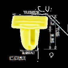 Кліпси C3292 молдингу порога BMW (51-47-8-244-458, 51478244458, 10936) (уп. 100шт.)