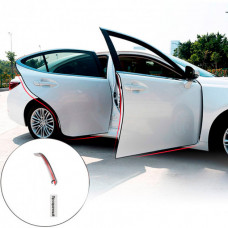 Молдинг на кромку дверей без основи Чорний 5м (6*5мм)