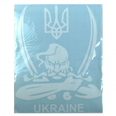 Наліпка перекладка "Козак з шаблями" 12х15см біла (1шт)