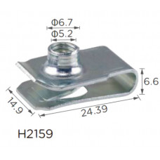 Скоба H2159 під гвинт L-24,39x14,9 D=6 TOYOTA ( уп. 100 шт.)