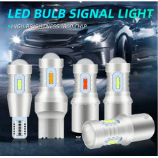 Світлодіод 12V Т25 Білий CSP 1860 4SMD з лінзою Алюмінієва №163