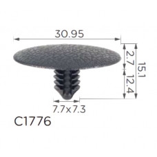 Кліпси C1776 обшивки капоту/салону/крило FORD (W708633S300, W708633-S300, 10079) (уп.100шт)