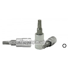 Головка з бітою зірка TORX 1/4" 37мм 5ptTH27 "KING ROY" (31954-T27) з отвіром