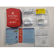 Аптечка АМА-1 (до 9 осіб) Сумка Червона First aid Kit 21ед (новокаїн 0,5%,вугілля акти-ван)