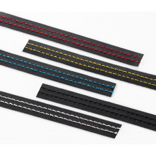 Молдинг 14мм - 2м шкіряний,чорна нитка,клеющийся в салоні