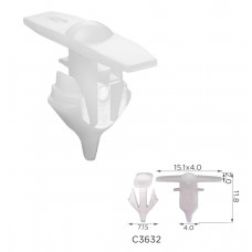 Кліпси C3638 кріплення передньої фари/моторний відсік AUDI 4M0805163 ( уп. 100 шт.)