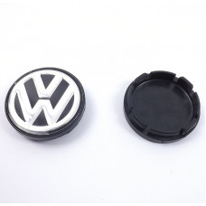 Ковпачки на титани "VW" (56/51мм) чорний коротка ніжка