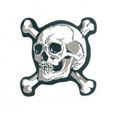 Наліпка "Череп" сірий 10х10см (1шт)