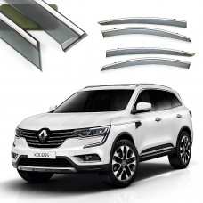 Дефлектори вікон Renault Koleos 2017- П К "FLY" (нерж. сталь 3D)BRNKA1723-W/S (25)