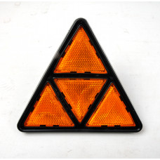 Катафот трикутний жовтий 175х155х12 (з рамкою+ гвинт) "YUCE" YP-35