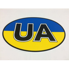 Наліпка "UA" овал кольорова (уп.10шт)