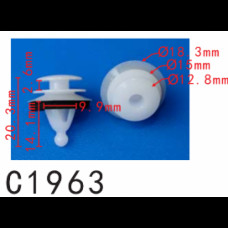 Кліпси C1963 карти дверей/молдинги HYUNDAI,KIA,CHRYSLER,MITSUBISHI(92552-36000, 9255236000)( уп. 100