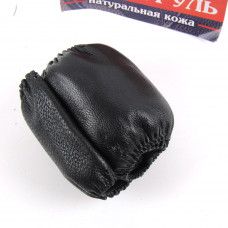 Чохол на кермо б/к шкіра "M" (37-38см) ВК Лайка 10см - 2шва (резинка+шнурок) "Avtoban +M"