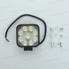 Фара-LED Квадрат 27W 82*80*30mm (3W*9) 10-30V Ближнє/Flood MINI (87 27W) (1шт)
