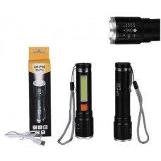 Ліхтарик-ручний АКБ вбудований,діод P50+COB,MICROUSB, довж.-14см,метал. корп." XH-P50 BX-P12