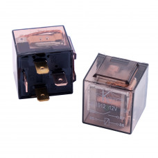 Реле 12V 4-х контактне 80А з індикатором КВАНТ JD1912 (прозорий корпус)