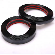 Молдинг чорний 12мм-5м Плоский на окантовку вікон