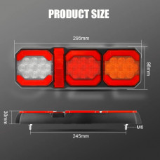 Задній ліхтар Прямокутний 12/24V (295*98*30мм) потріійний DQTL-288 стоп/поворот/зад.х 4 871 (2шт/уп)