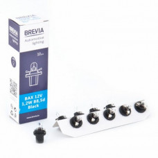 Лампа 12V з патроном B8,5D 1,2W "Brevia" (12321C) Black (уп.10шт)