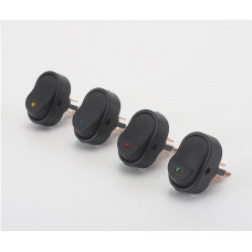 Клавіша №20D зелен.світлодіод овальна на гайці мідні контакти "Овал" 20D з