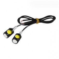 DRL Орлине око врізні LED D=15mm-COB-2smd 12V Білий (2шт)