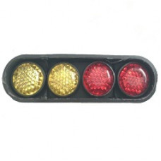 Болти номера з Cвітловідбивачем (2червоних+2жовтих) - 4шт./уп.)