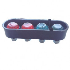 Болти номера з Cвітловідбивачем (2червоних+2синіх) - 4шт./уп.)