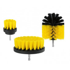 Набір щіток на дриль 3в1 Жовтий (Середня жорсткість)Колеса,Кераміка,Плитка