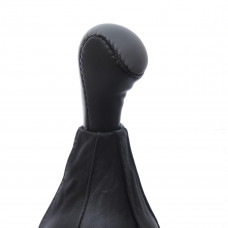 Ручка КПП+ пильник 09 BK/GY шкіра сірий (коротка) лайка Avtoban