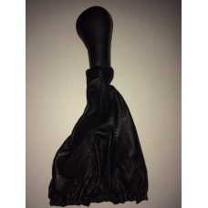 Ручка КПП+ пильник 09 BK Шкіра (коротка) лайка Avtoban