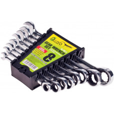 Набір ключів комбінованих тріскачка (8шт) 8-19мм "Alloid" (НК-2081-8) (10шт/уп)