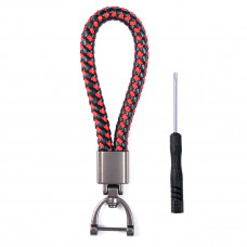 Брелок на ключі Джгут на закрутці Червоне плетіння (пакет+ викрутка)