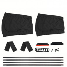 Шторка з напрямними 2х (В=47-53см,Д=60см) на бічні стекла (Атласна чорна з 2-х сторін)