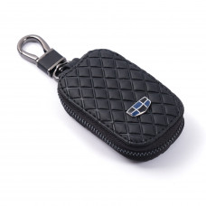 Чохол для ключів з карабіном Geely (Екошкіра) Ромб