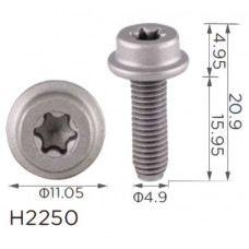Гвинт H2250 VOLKSWAGEN, SEAT, AUDI, SKODA M5 (N10569501, 19224) ( уп. 100 шт.)