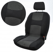 Чохли bus "B" чорно-сіра автотканина "Автосвіт"(2+1 )(Opel Vivaro-Nissan Primastar-Renault traffic)