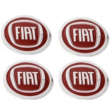Наклейка на ковпаки FIAT (60мм) червона (4шт)