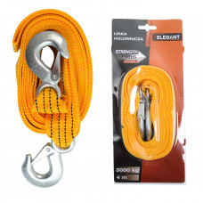 Трос буксирувальний 3,0т 4,0м 47мм/гаки/помаранч./блістер "ELEGANT" 101 810 (30шт/ящ)