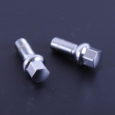 Болт колісний 15х1,25х28 хром конус з виступом ключ 17 (10 шт) (пакет) F 608